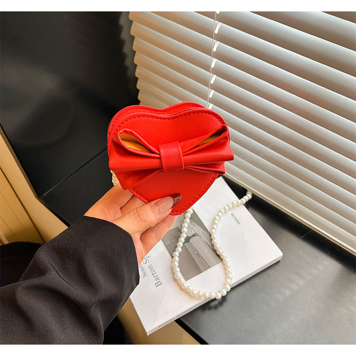 WoHeart-Shaped Bow Clutch Bag Kalsten