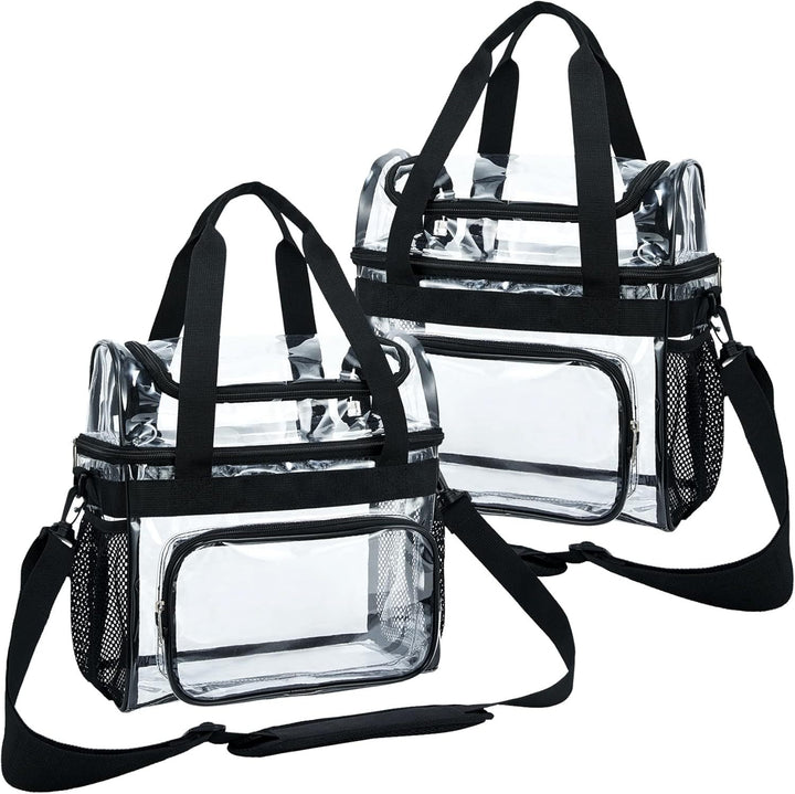 Transparent tote bag with breathable mesh inserts Kalsten