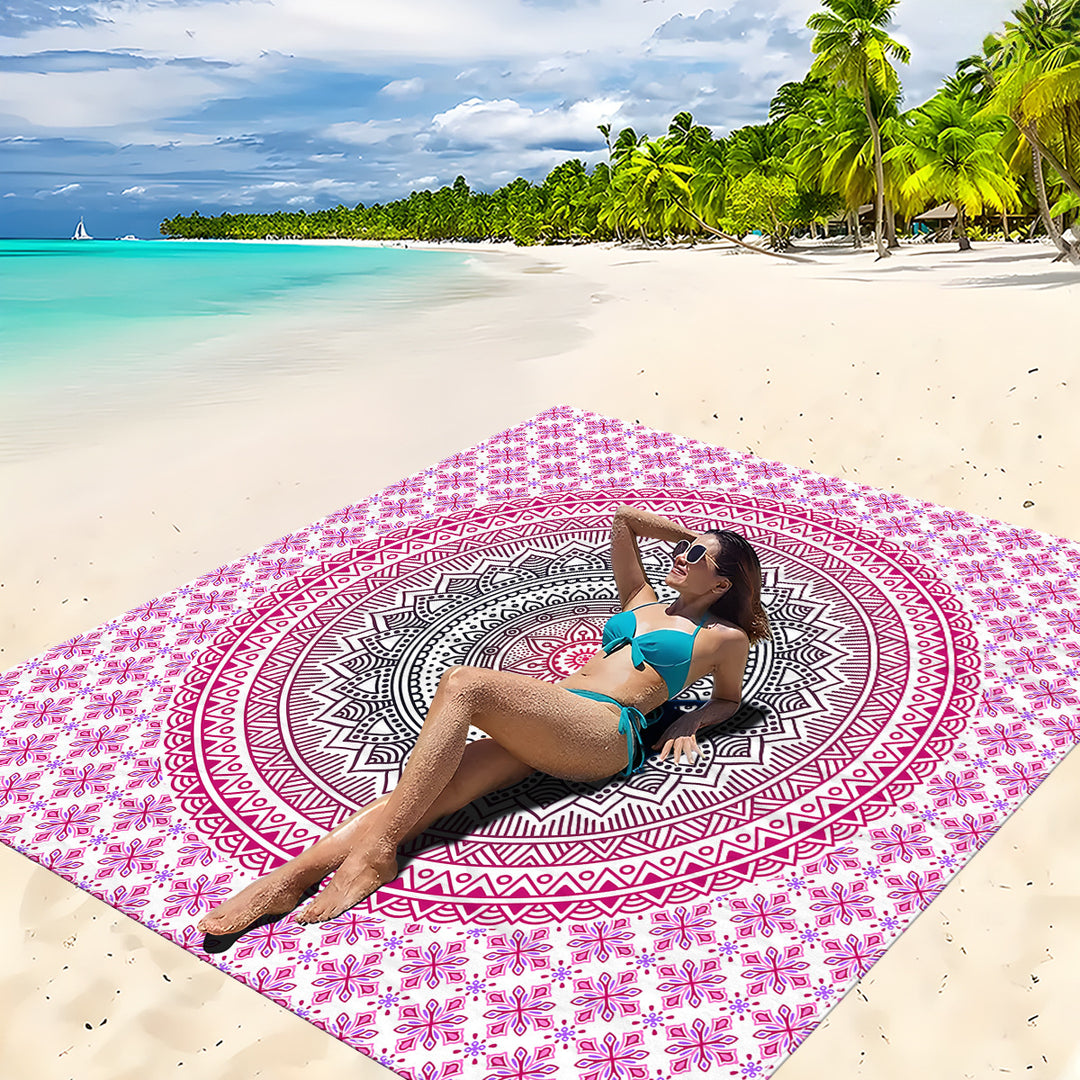 Mandala Design Beach Mat Kalsten