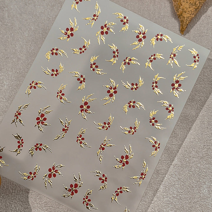 Floral Foil Nail Art Stickers