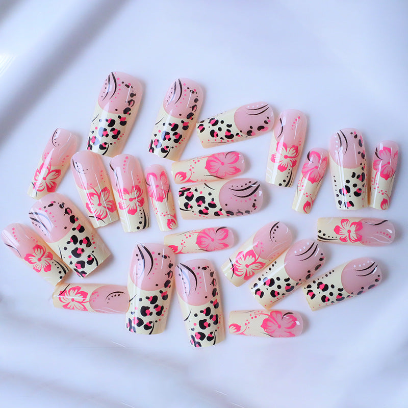 Stylish Floral Acrylic Nail Enhancements Kalsten