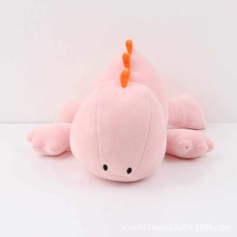 Plush Dinosaur Cuddle Lumbar Pillow With Soft Microfiber Stuffing And Embroidered Detail