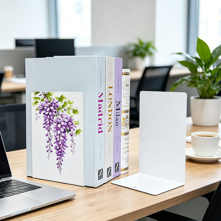 Artistic Floral Design Bookends