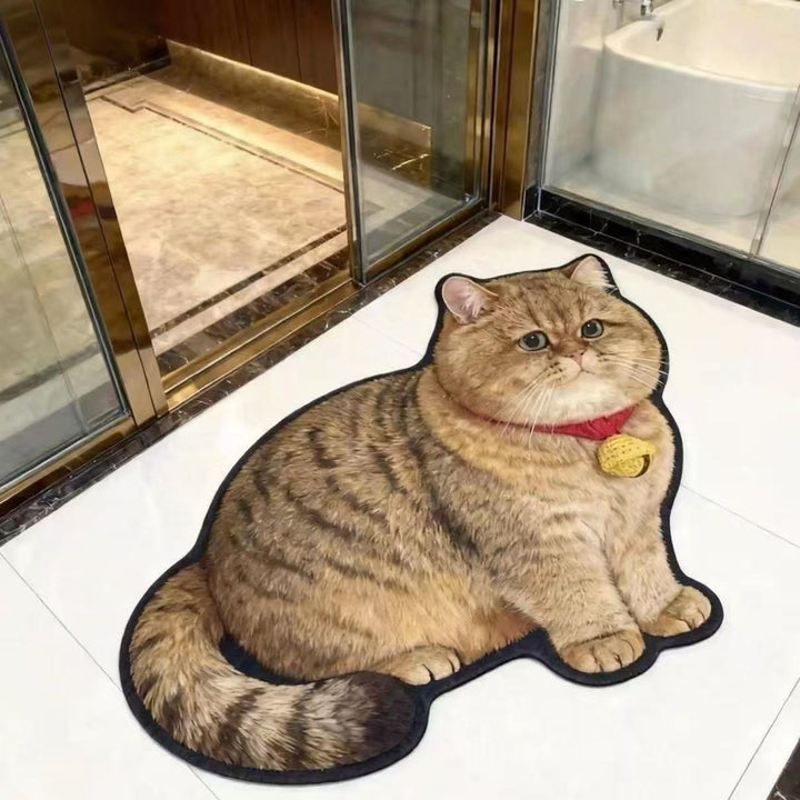 Cat-Shaped Area Rug