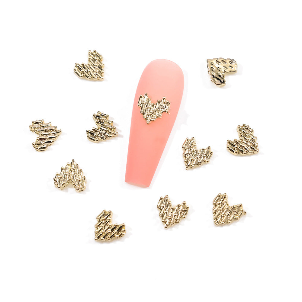 Heart-Shaped Nail Art Charms