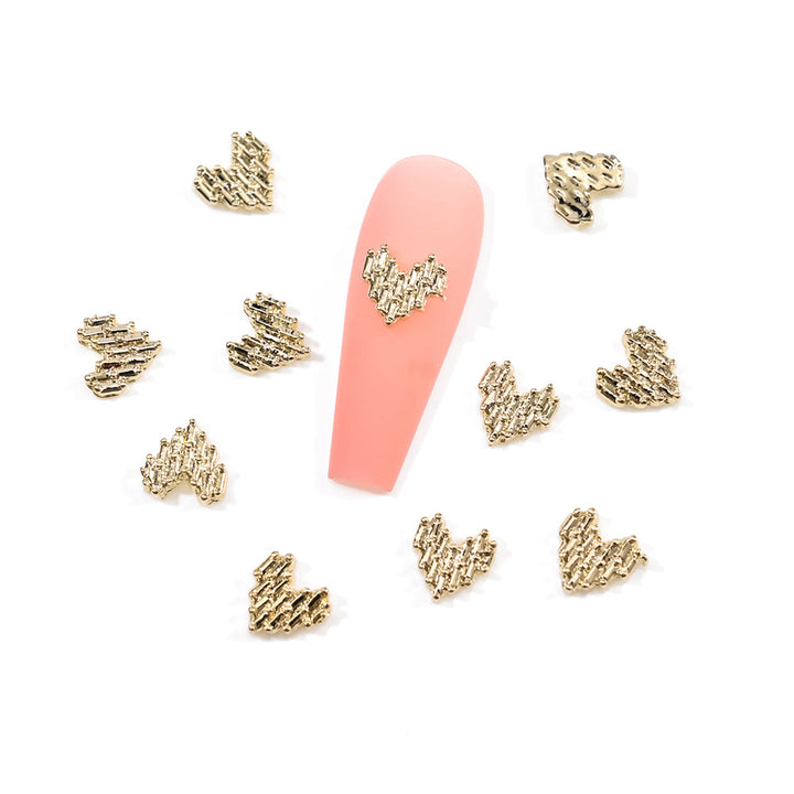 Heart-Shaped Nail Art Charms