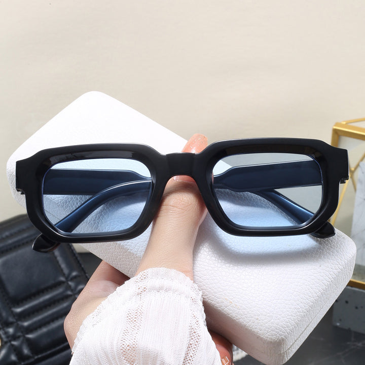 Women's fashionable square sunglasses with clear frame Kalsten