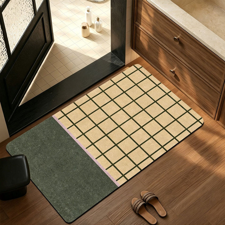 Stylish Geometric Pattern Bath Mat Kalsten