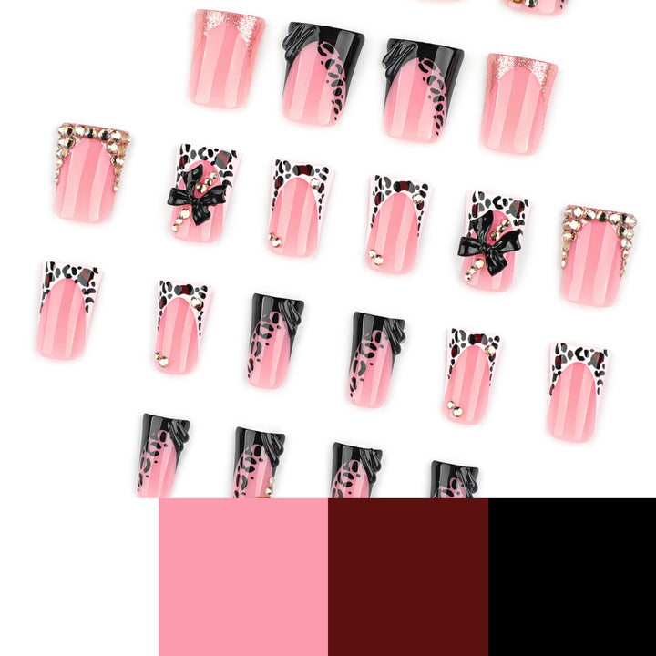 Artful Nail Art with Rhinestones and Animal Accents Kalsten