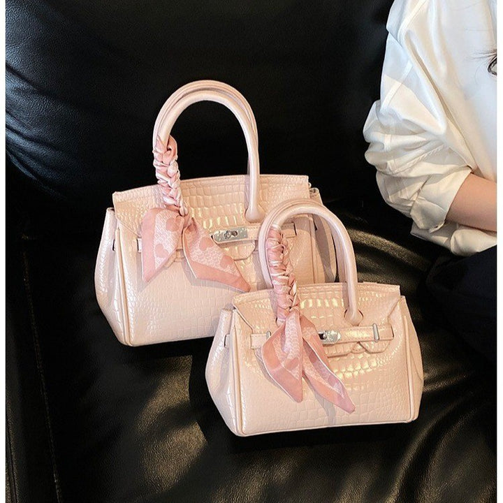 Elegant Crocodile Embossed Handbag Kalsten