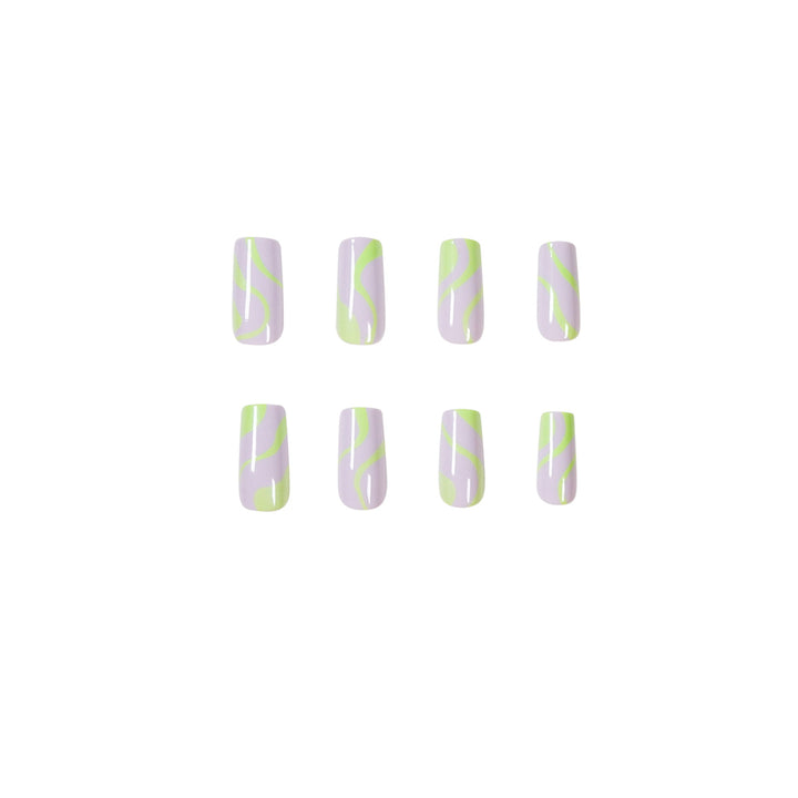 Artful Nail Art in Modern Wave Pattern Kalsten