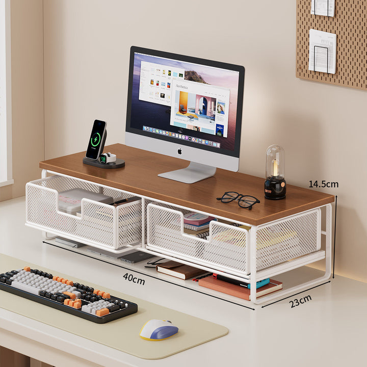 Multi-Functional Desk Organizer with Mesh Storage Bins Kalsten