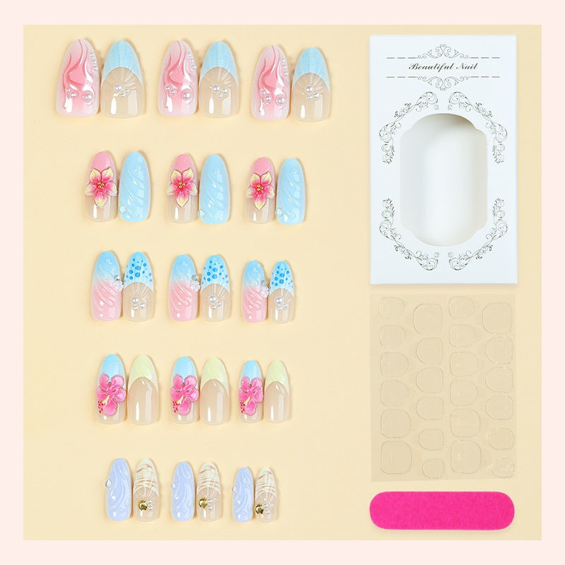 Art nail set with floral and glamorous designs Kalsten