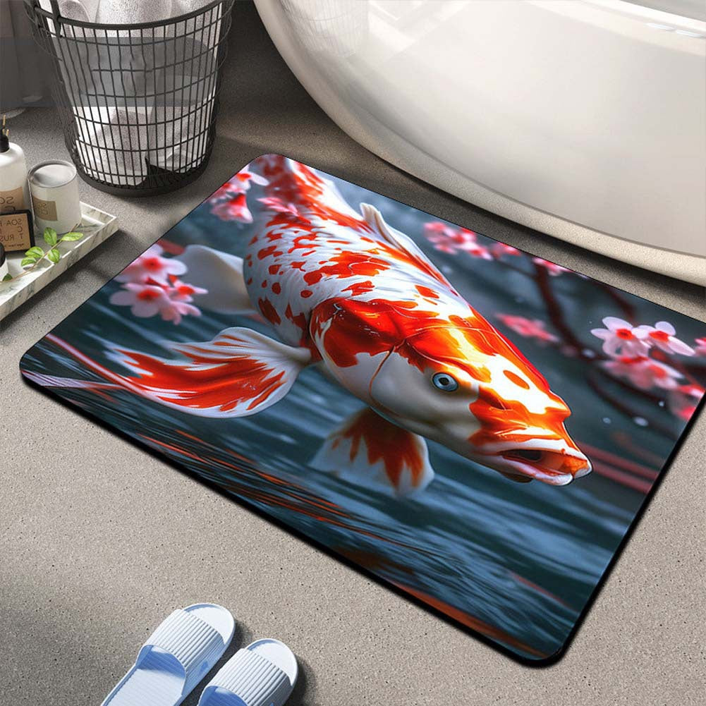 Floral Design Bath Mat