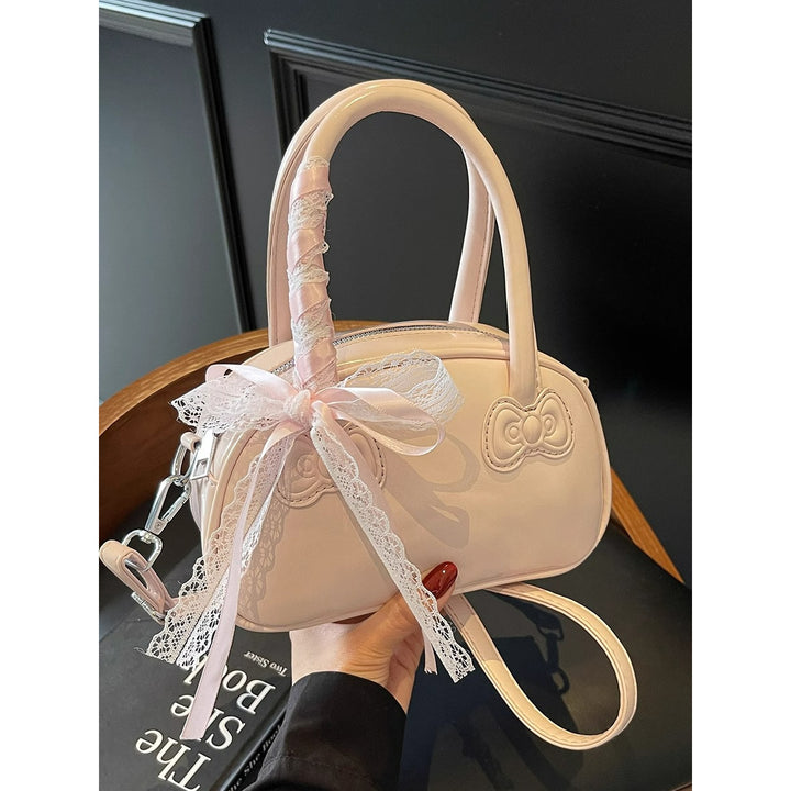 Elegant Bow-Detail Handheld Satchel Kalsten