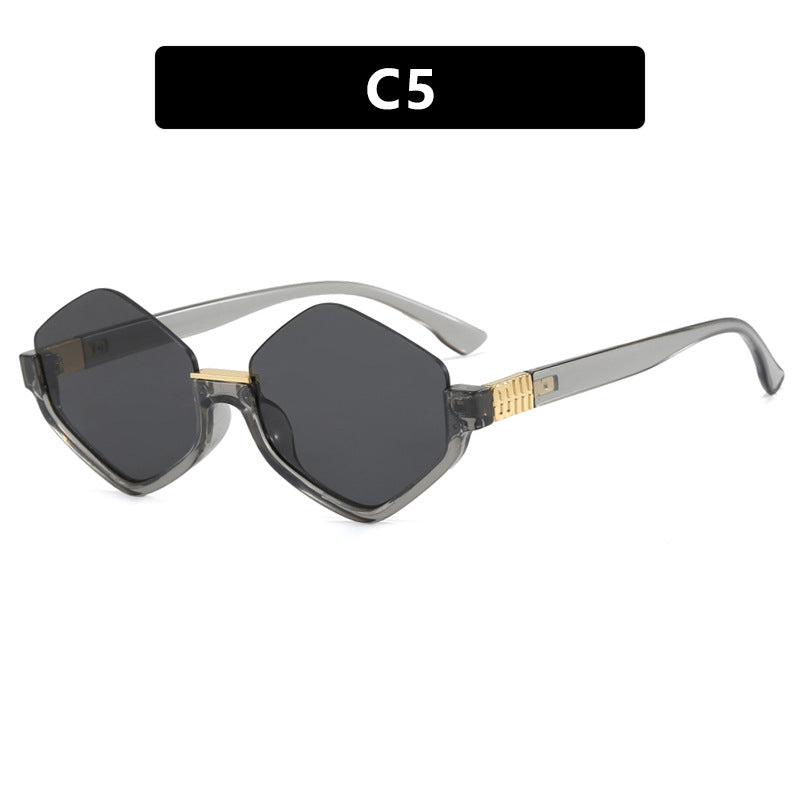 Women's fashionable sunglasses with trendy hexagonal frame and protective lenses Kalsten