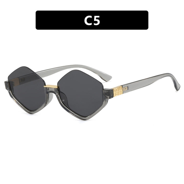 Women's fashionable sunglasses with trendy hexagonal frame and protective lenses Kalsten