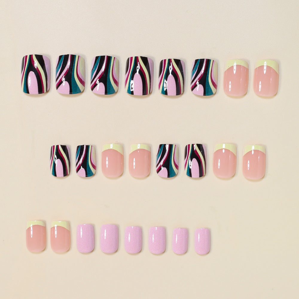 Artistic French Tip Nail Design Kalsten