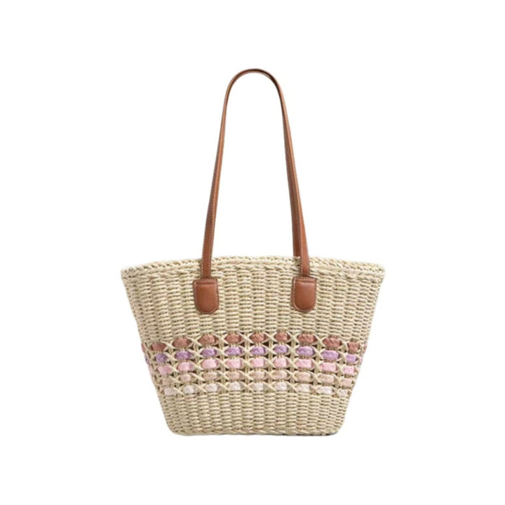 Braided handbag with elegant leather trim Kalsten