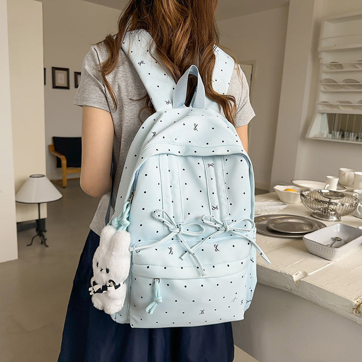 Fun Polka Dot Patterned Backpack