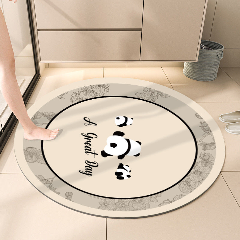 Round Motivational Bath Mat