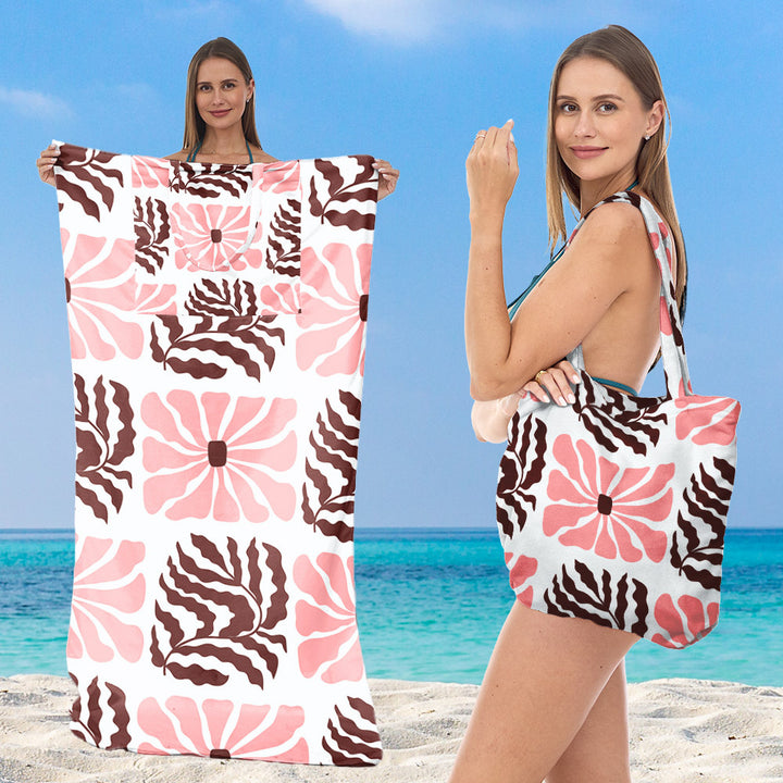 Beach towel with elegant floral patterns Kalsten