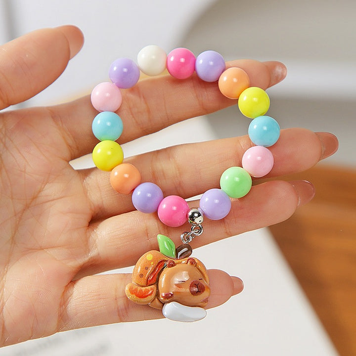 Colorful children's bracelet with crafted pendant Kalsten