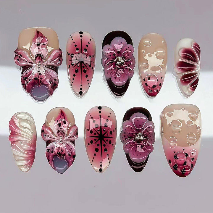 Artistic Floral Nail Art Set