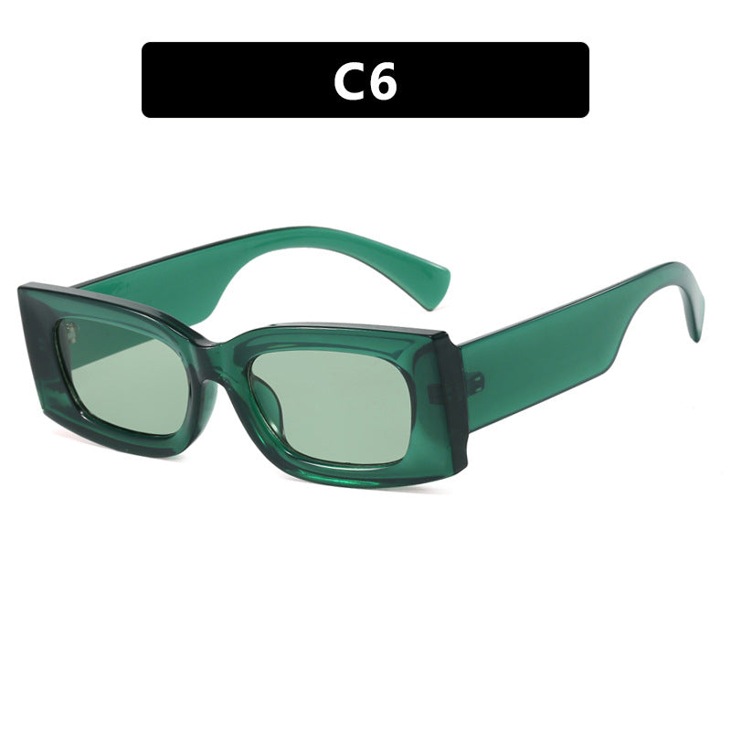 Women's fashionable square sunglasses with transparent frame and protective UV filter Kalsten