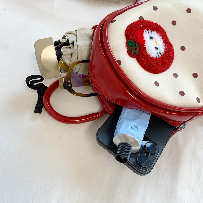Plush Backpack with Fruity Design and Playful Details Kalsten