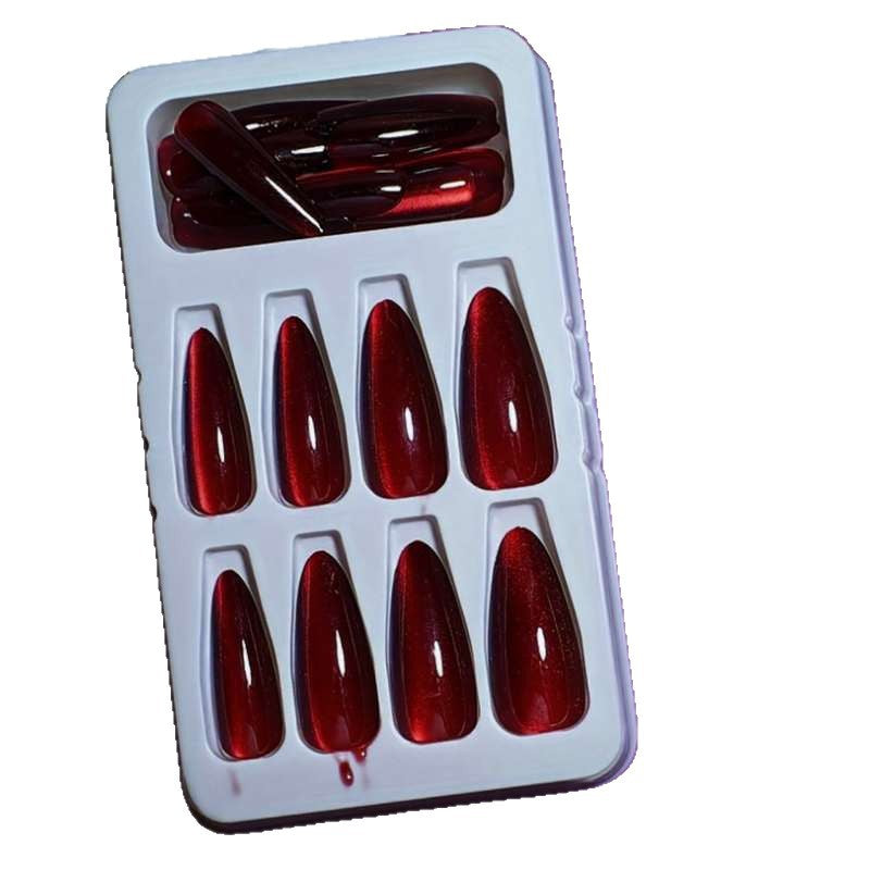 Glossy Pointed Stiletto Press-On Nails Kalsten