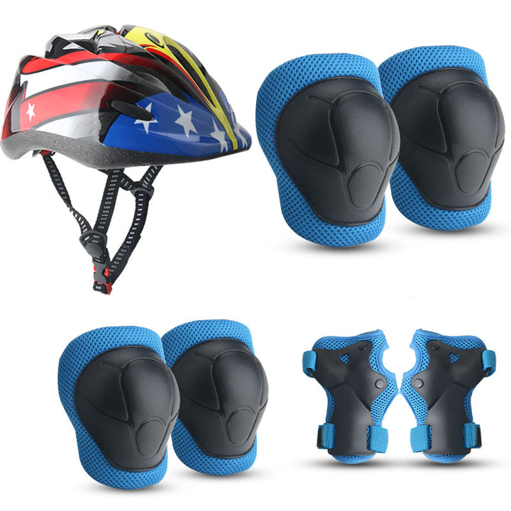 Children's Colorful Safety Helmet and Protective Gear Set Kalsten