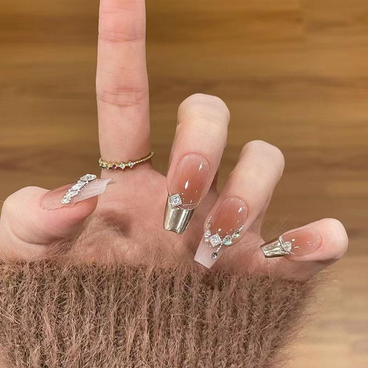 Glossy Ombre Square Press-On Nails Kalsten