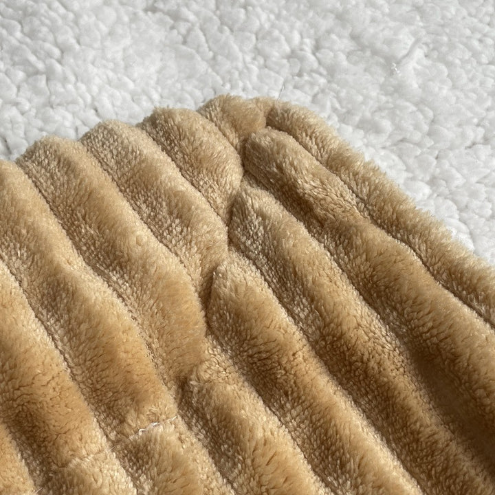 Luxurious Ribbed Velour Throw Blanket