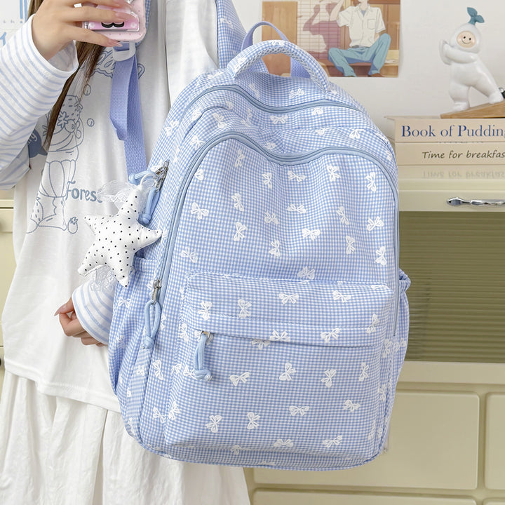 Cute Bow-Embellished Casual Backpack Kalsten