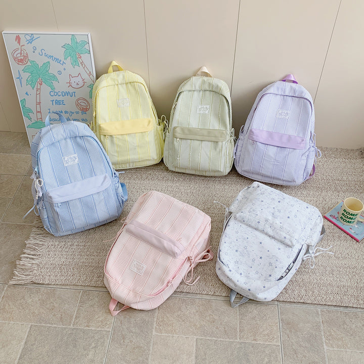 Cute Checked Design Backpack Kalsten