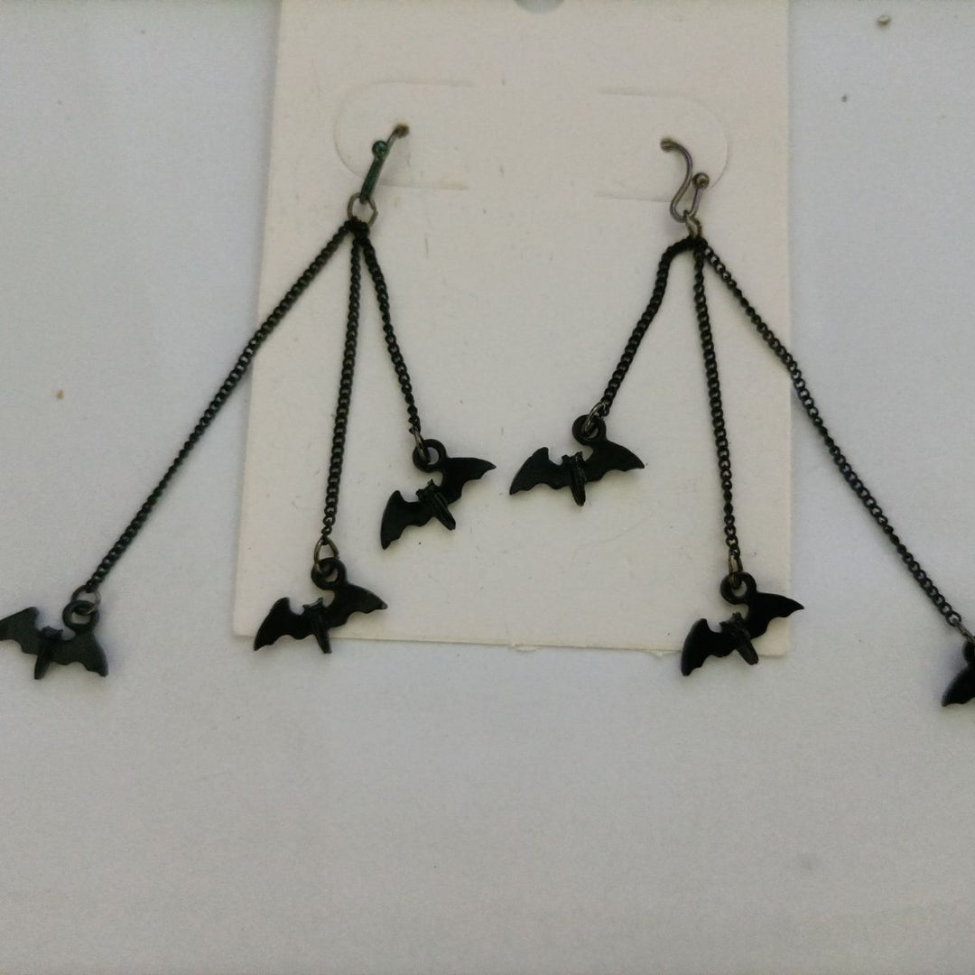Gothic Bat Dangle Earrings Kalsten