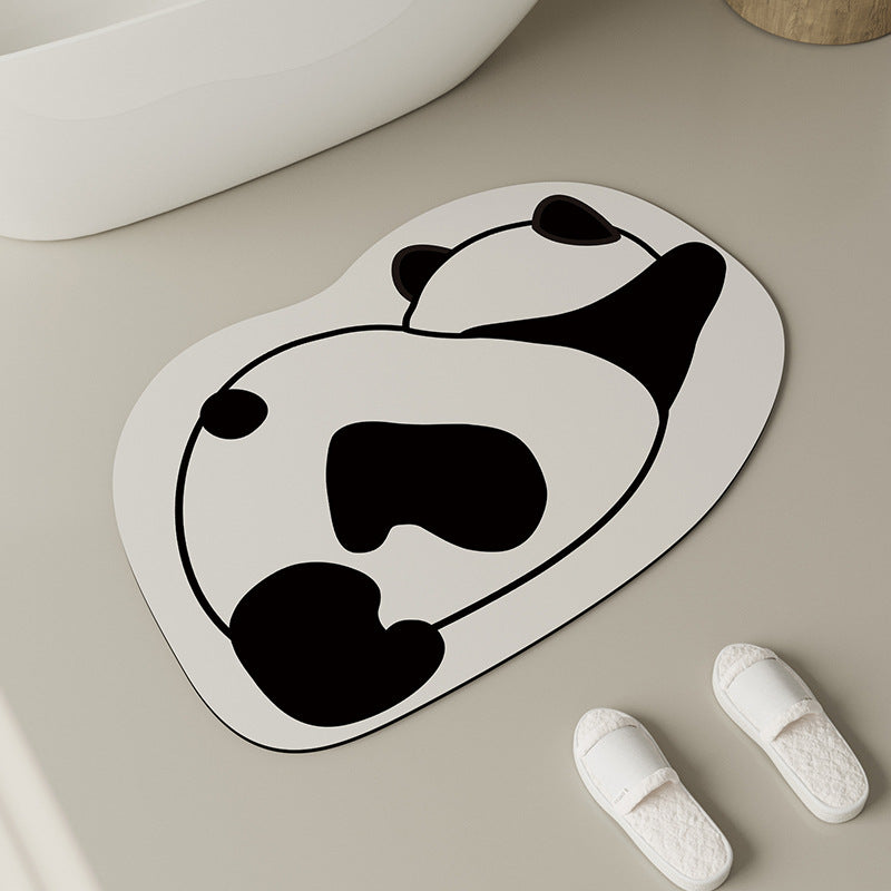 Cute Panda-Themed Bath Mat Kalsten