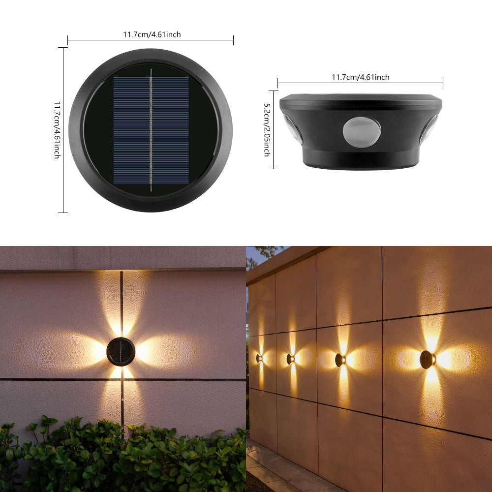 Outdoor Solar Wall Light Multi-Beam LED Decorative Accent Kalsten