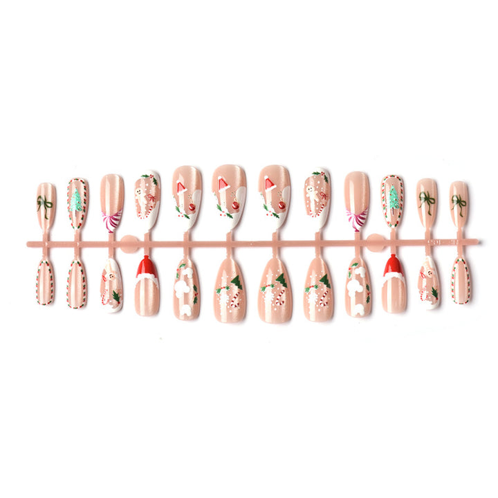 Festive Themed Holiday Press-On Nail Art Set Kalsten