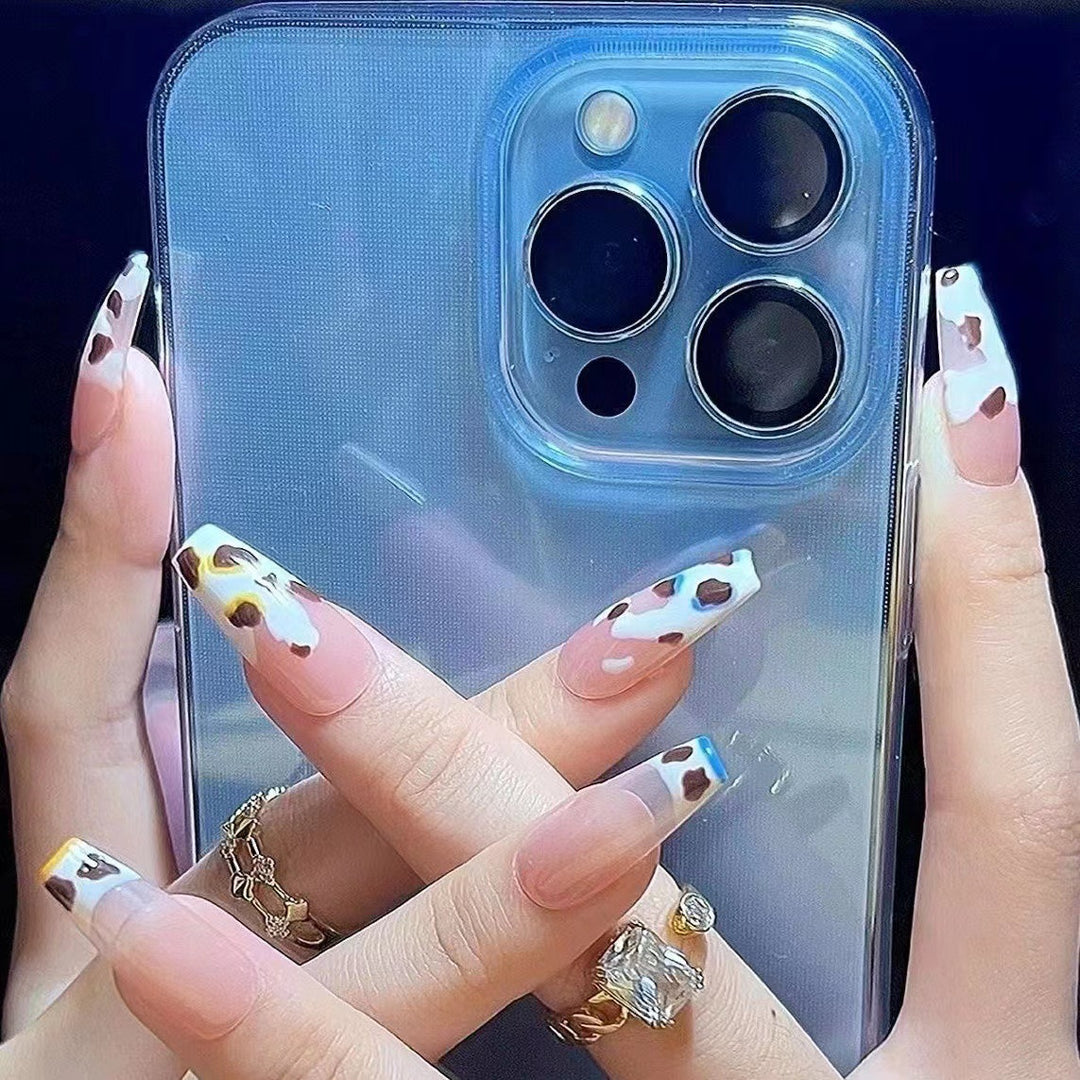 Artistic Cow Print Press-On Nail Set