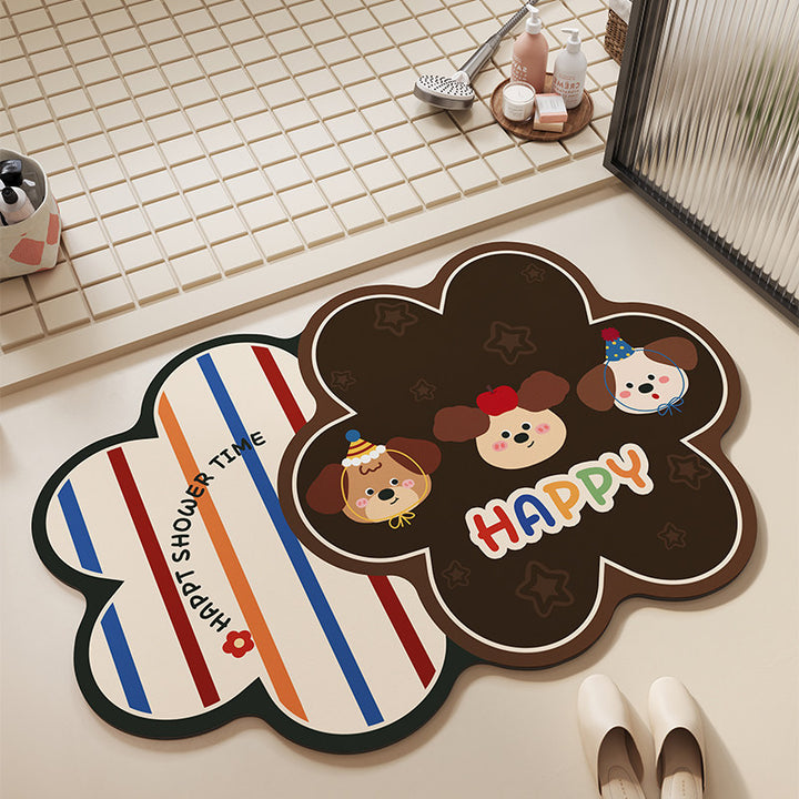 Fun Elephant-Themed Bath Mat Kalsten