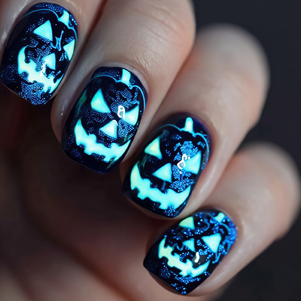 Halloween Glow-in-the-Dark Press-On Nail Art Kalsten
