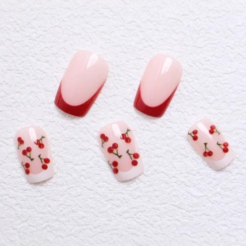 Floral French Tip Nail Art Kalsten 1789914984