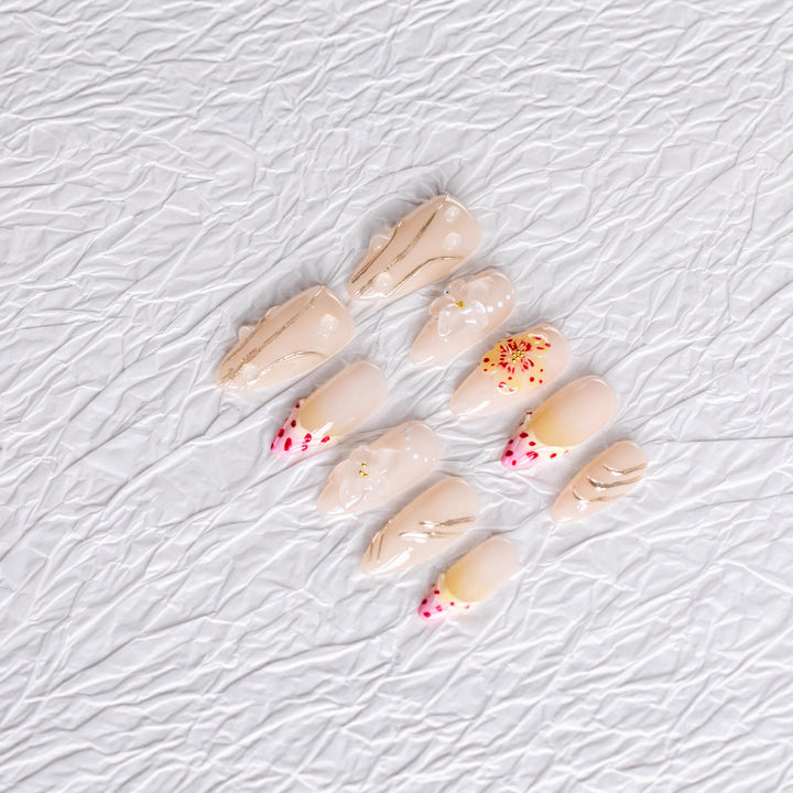 Floral Artistry Press-On Nails