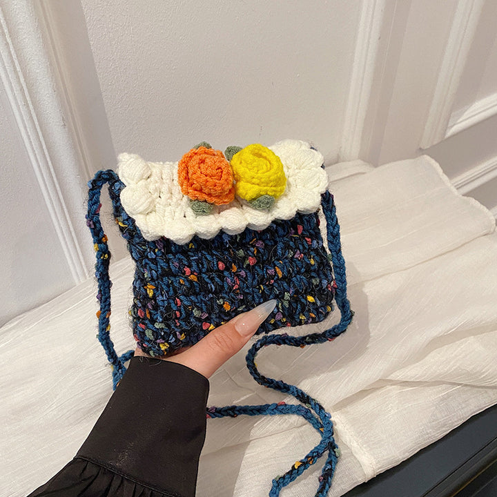 Floral Crochet Mini Handbag