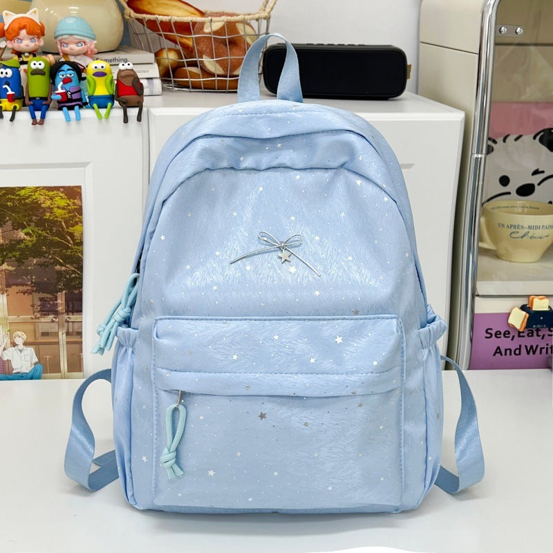 Stylish Sparkling Bow-Embellished Backpack Kalsten