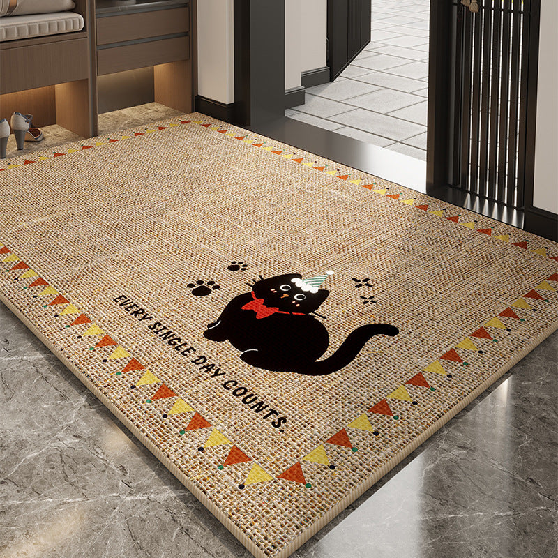 Geometric Patterned Welcome Mat for Home Entryway