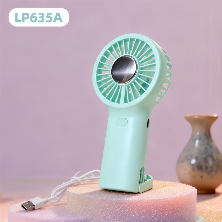 Women's Portable Mini Hand Fan with Ergonomic Design and USB Connection Kalsten