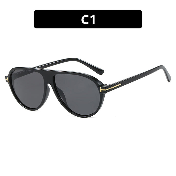 Women's trendy oversized sunglasses with elegant metal frame and UV protection Kalsten